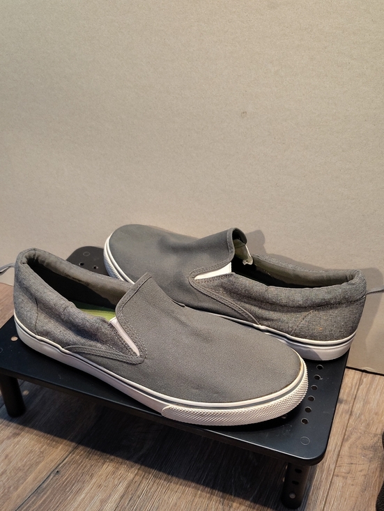 Faded Glory Other - Men's Faded Glory Gray Slip-On Canvas Sneakers